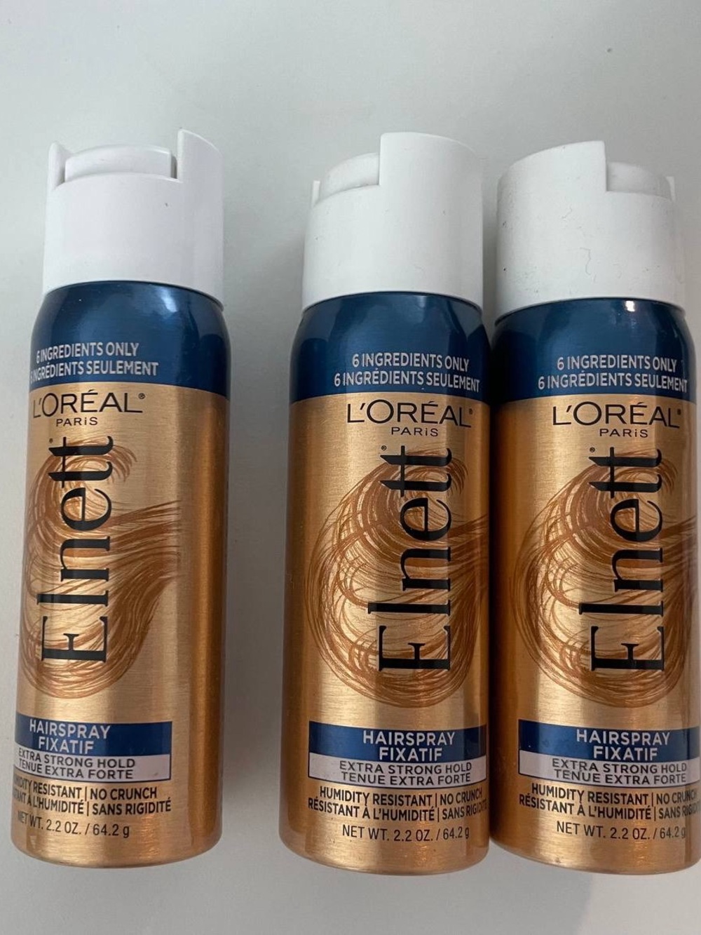 L’Oréal Paris Elnett Satin Hairspray 2.2 oz – 3-Pack
